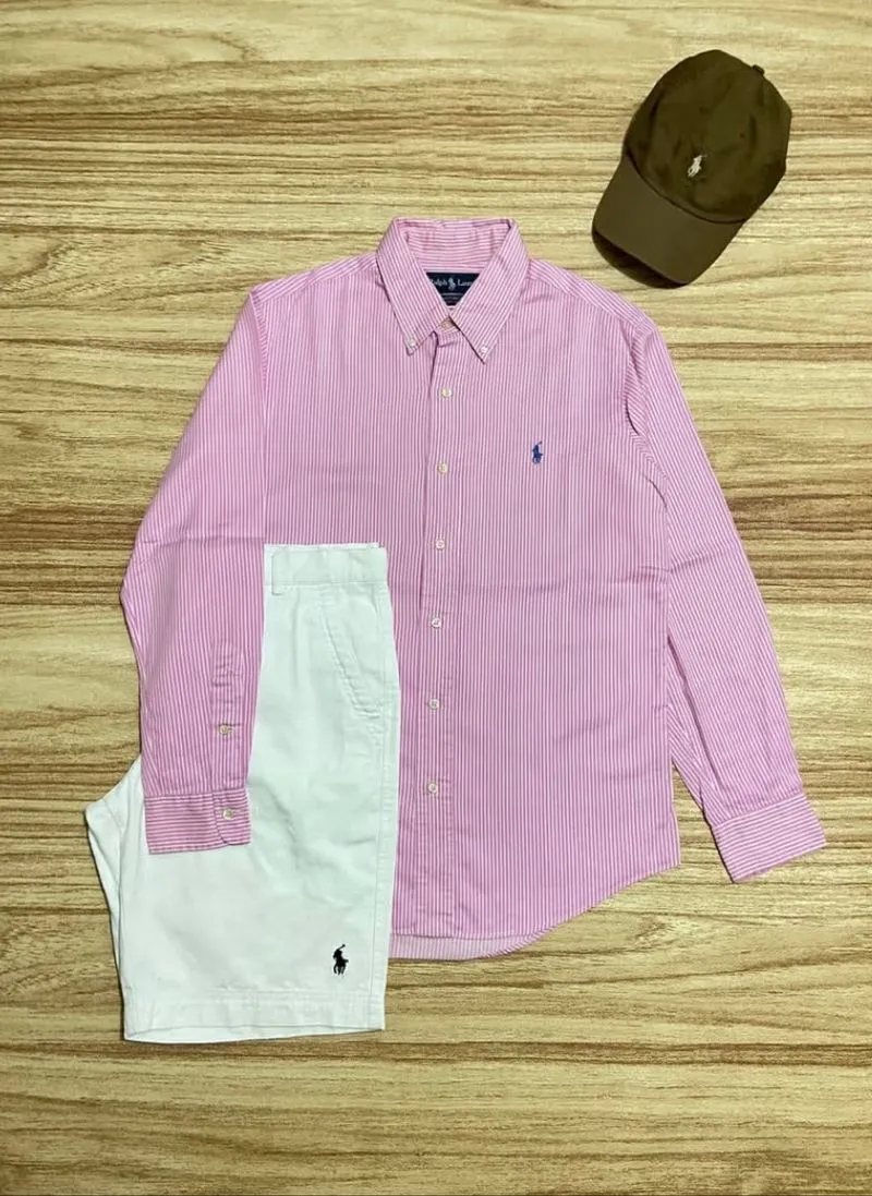 Kemeja Polo Ralph Lauren Stripe Pink photo 1