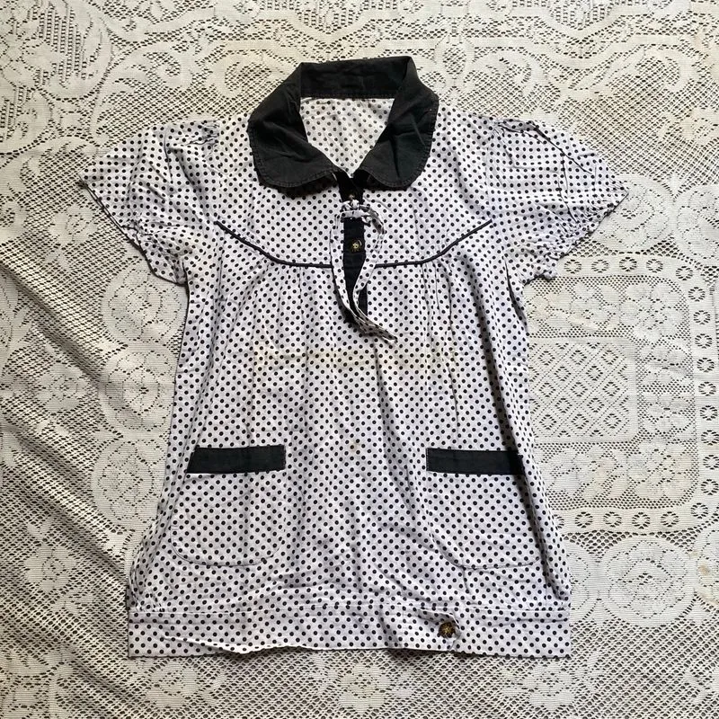 cute polkadots babydoll top photo 1