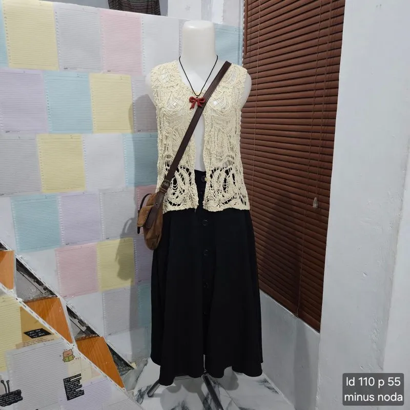 Vest rajut butteryellow vintage photo 1