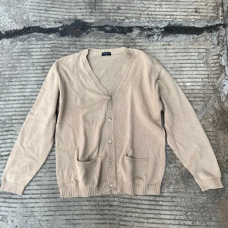 Uniqlo Casual Cardigan Pria cream