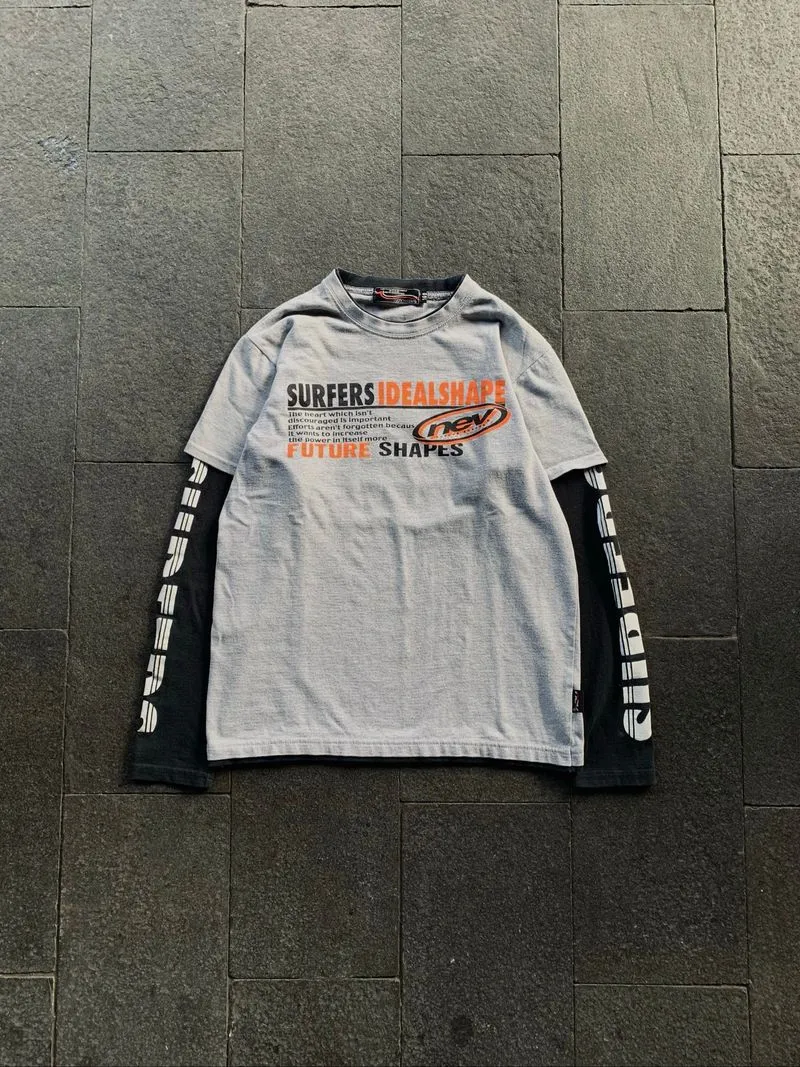 Vintage Nev Surf double layer long sleeve tee photo 1