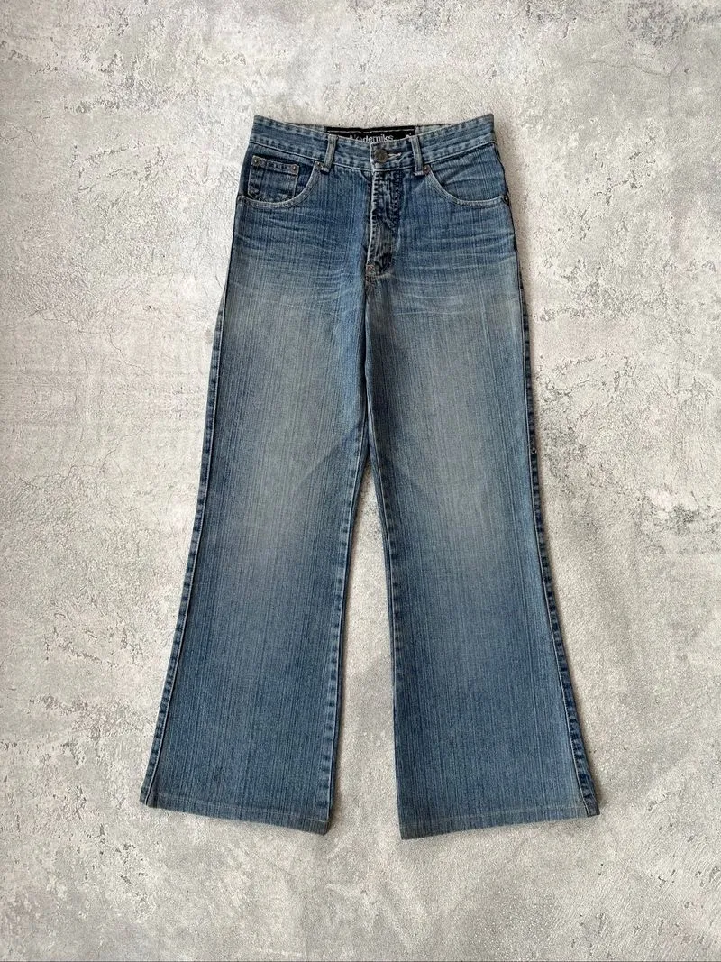 Y2K Akademiks Washed Blue Flared Bootcut Jeans photo 1