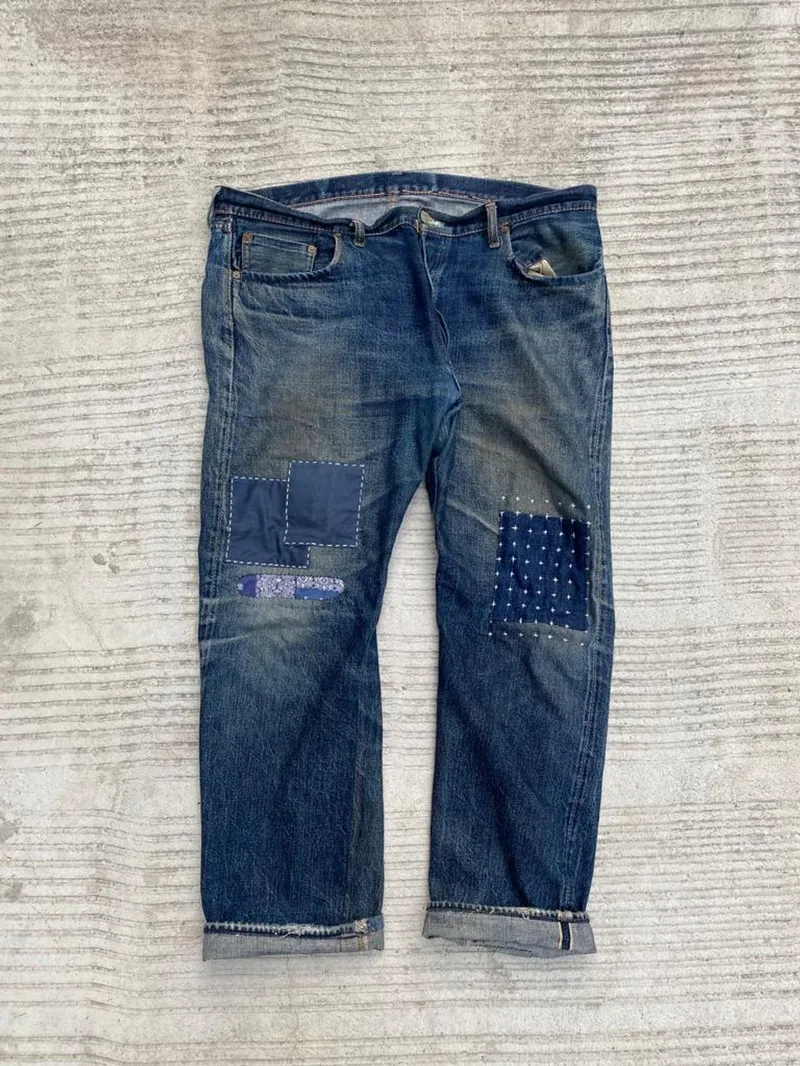 Japanese brand Casual Jeans Pria navy photo 1