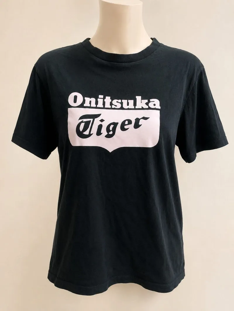 Onitsuka Tiger Logo Tee Black Basic Oversized Unisex photo 1