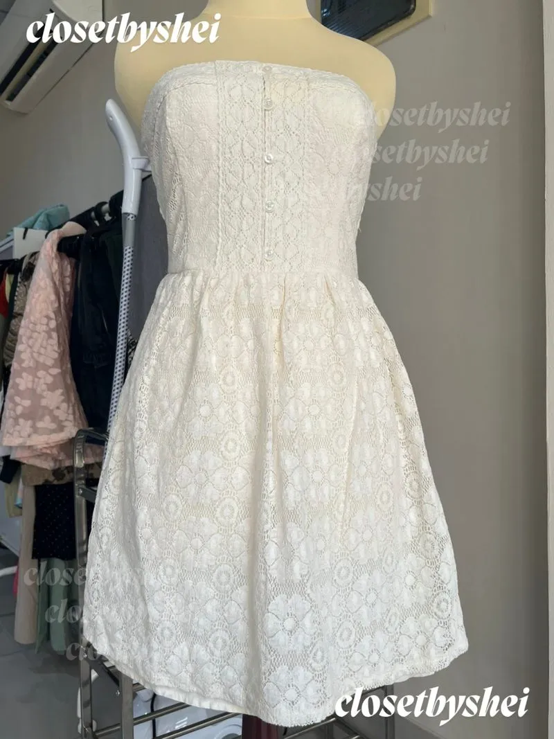 Abercrombie & Fitch lace crochet tube dress coquette photo 1