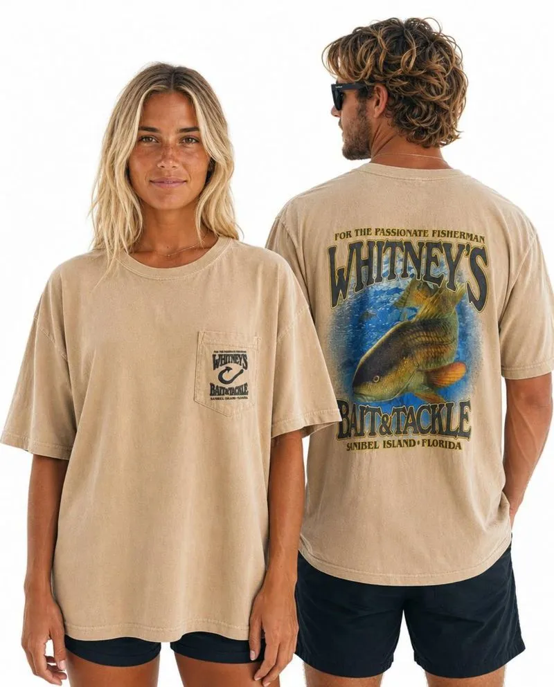 Whitney's Bait & Tackle Comfort Colors Graphic Tee 2XL photo 1