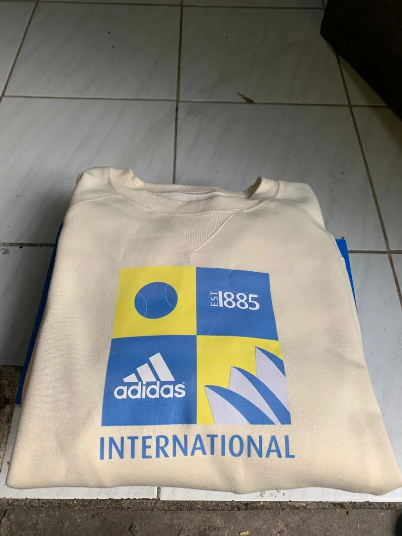 Adidas Casual Casual shirt Pria cream photo 1