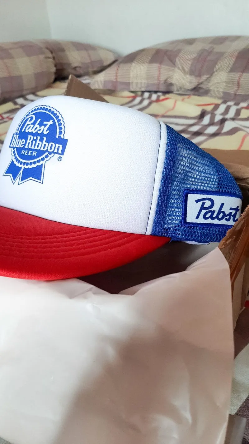 TRUCKER HAT BLUE PABST REBORN BEER photo 1