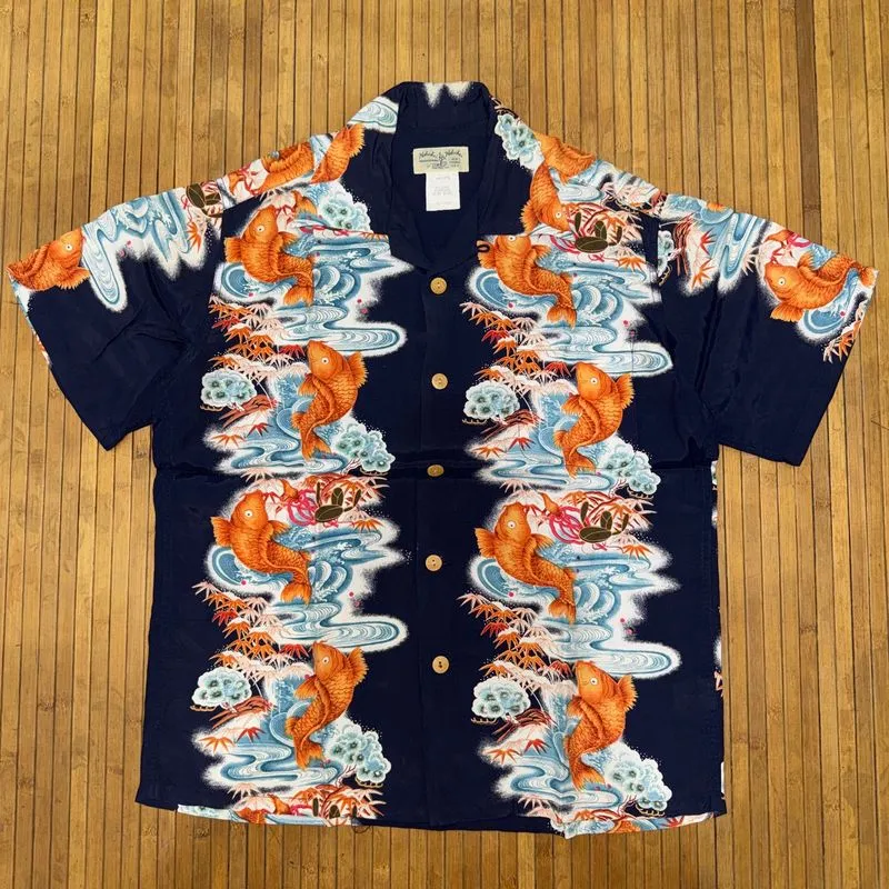 VITNAGE 80s HOKUKAI HONOLULU HAWAII GOLDEN KOI JAPANESE ART  photo 1