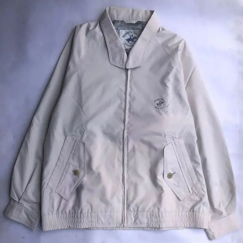 Beverly Hills Polo Club Minimalist Casual Harrington jacket Pria cream photo 1