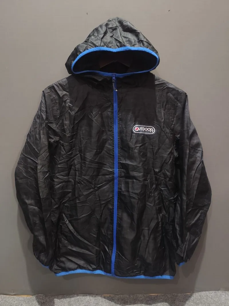 Jaket Hiking Unisex OUTDOOR PRODUCTS Hitam Biru Anti Air photo 1