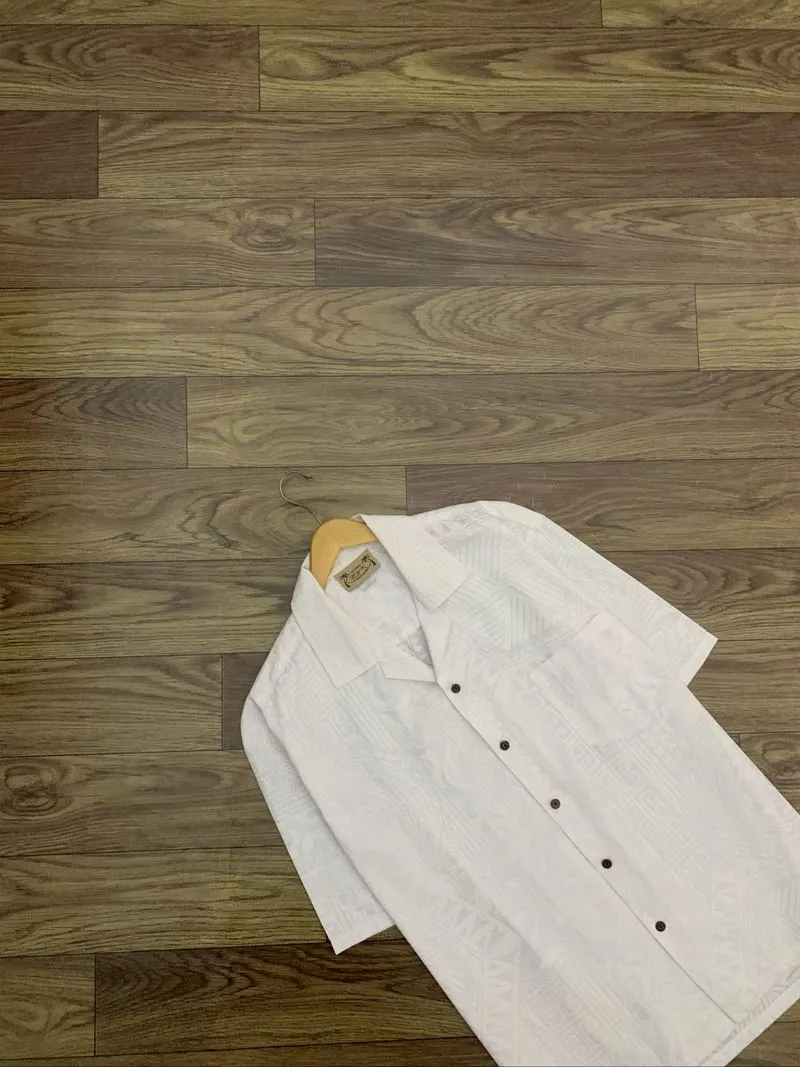 Kemeja E&K Branded Tropical Hawai Short White Sleeve Big Siz photo 1