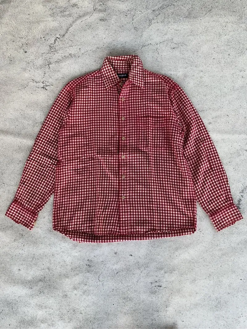 Kemeja panjang flanel uniqlo photo 1