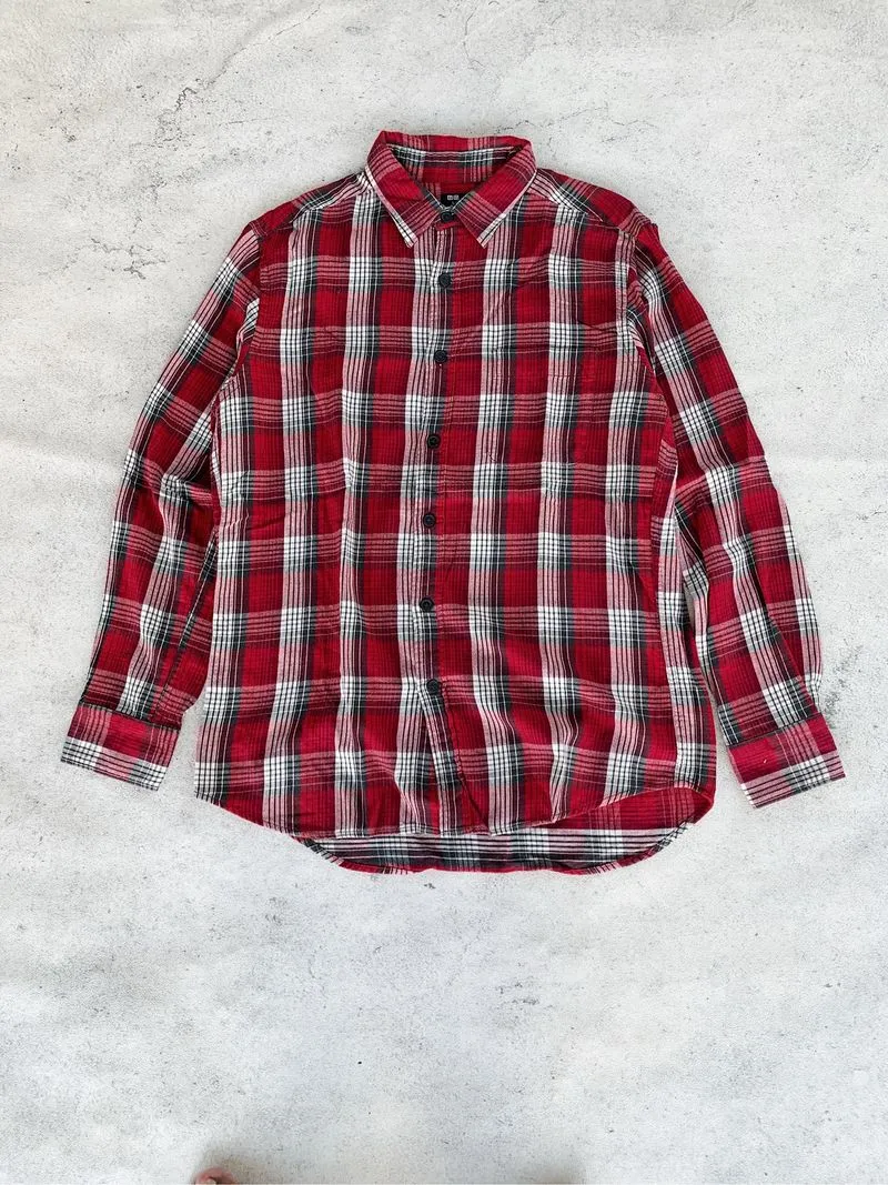 Kemeja panjang flanel uniqlo photo 1
