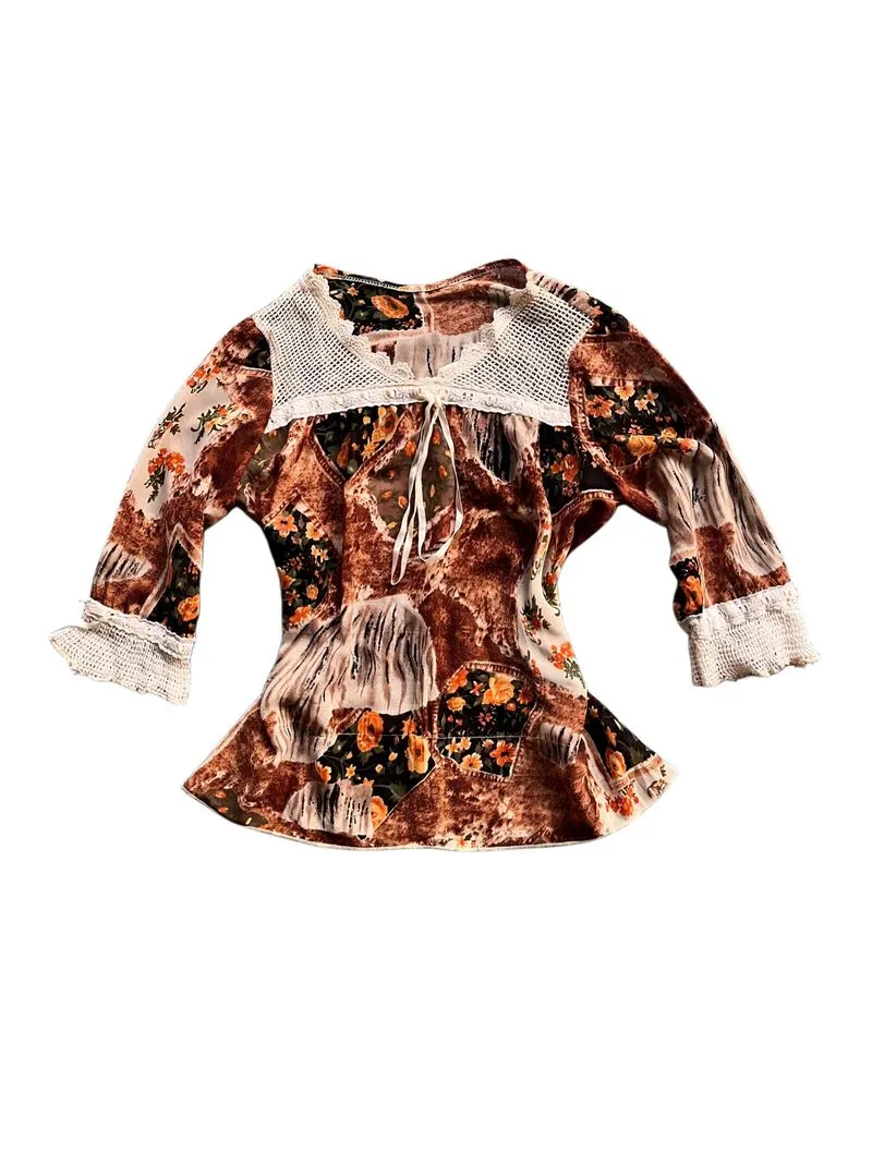 fairy bohemian floral blouse photo 1