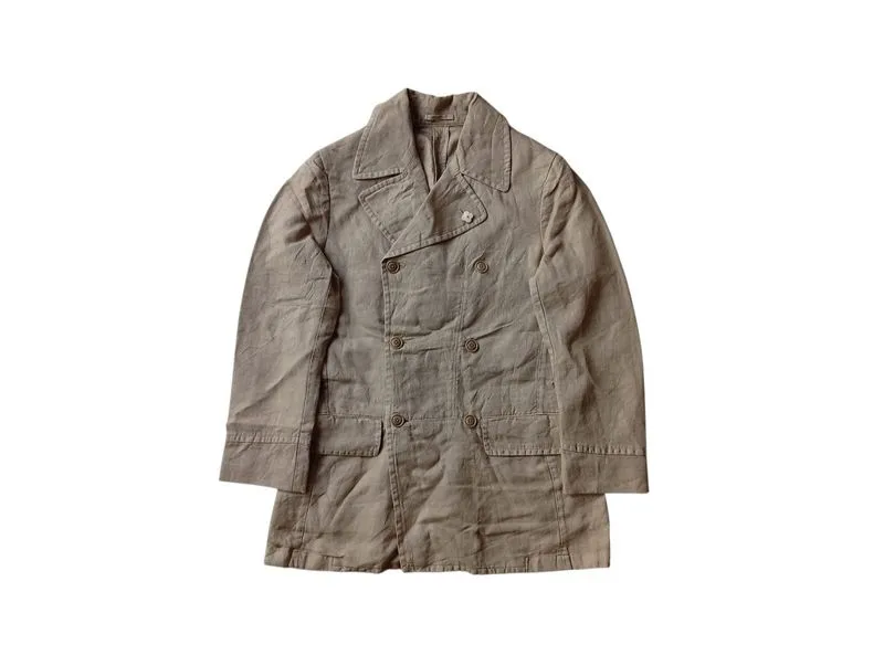 Lardini doublebreast linen coat photo 1