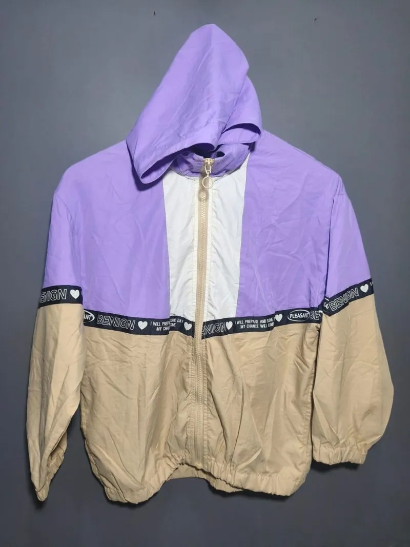 Jaket Windbreaker Wanita BISKEE Color Block  Anti Air photo 1