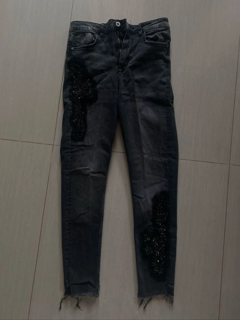 Zara charcoal skinny jeans photo 1