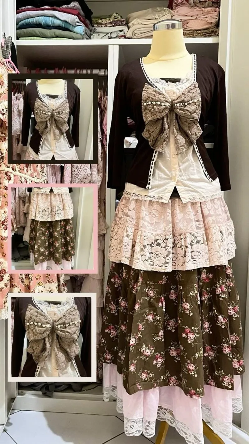 Mori kei One-set Vintage Style photo 1
