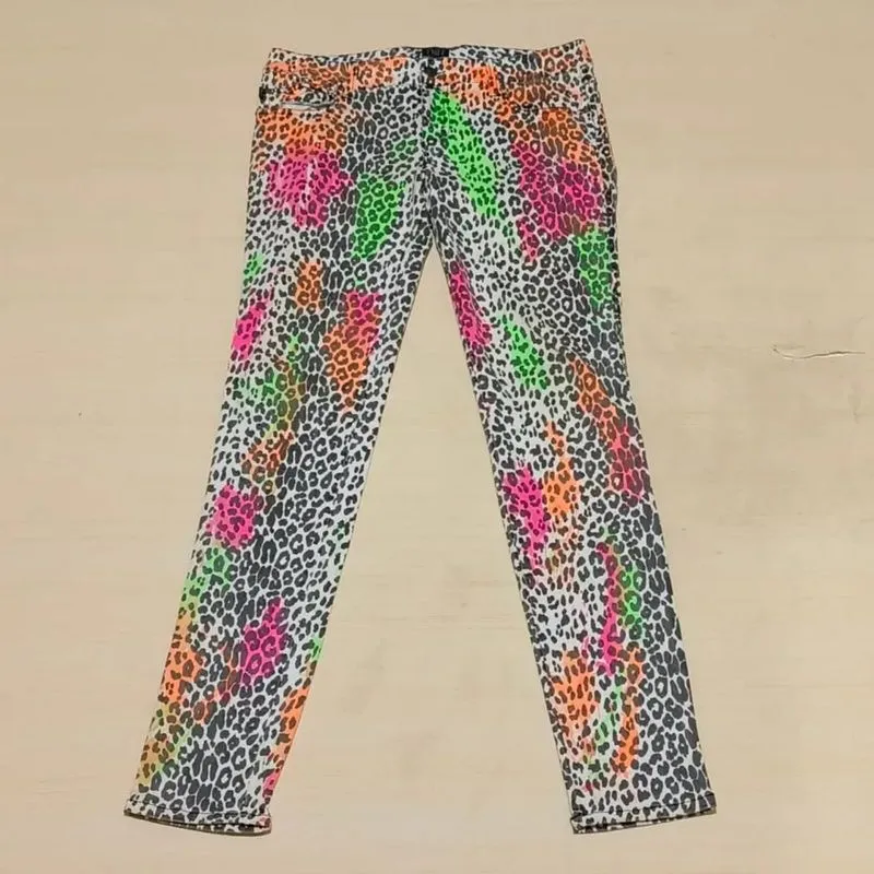 Tripp NYC Pants Womens  Leopard Animal Print Skinny Stretch photo 1