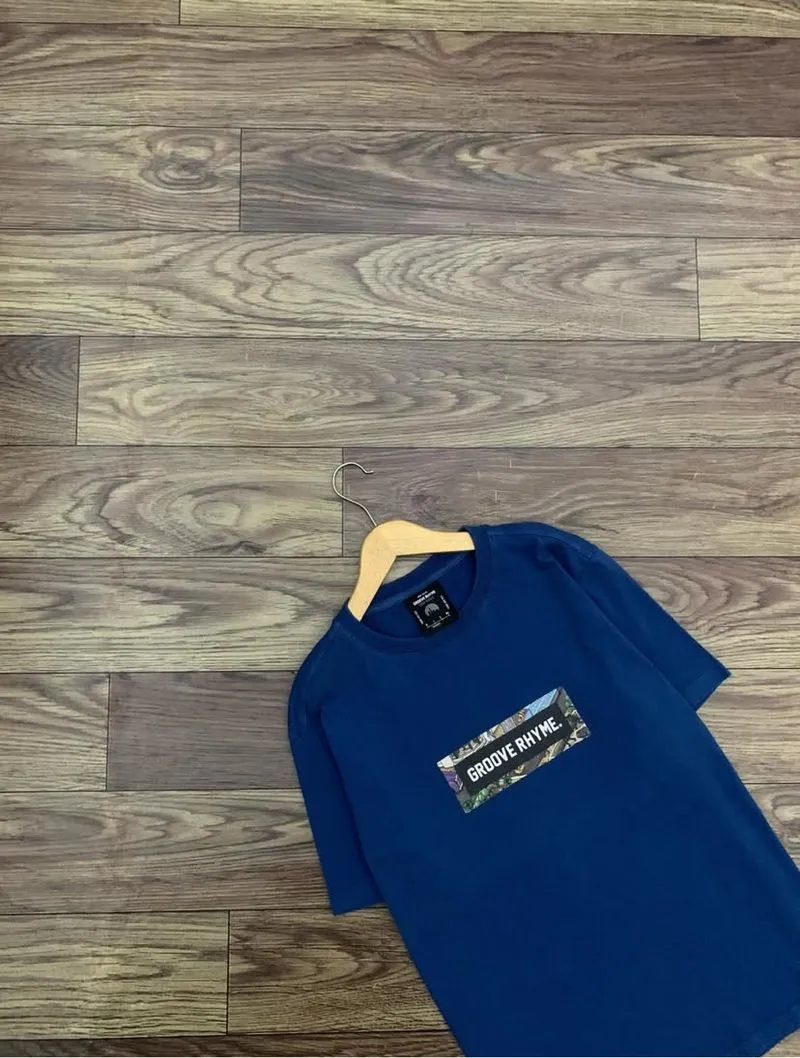 Kaos GROOVE RHYME Branded Dark Dark Blue Tee TShirt photo 1
