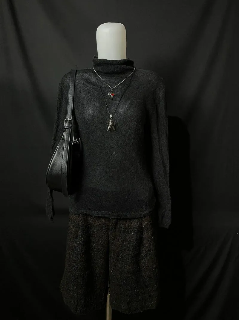 y2k ritsuko shirahama see trough knit photo 1