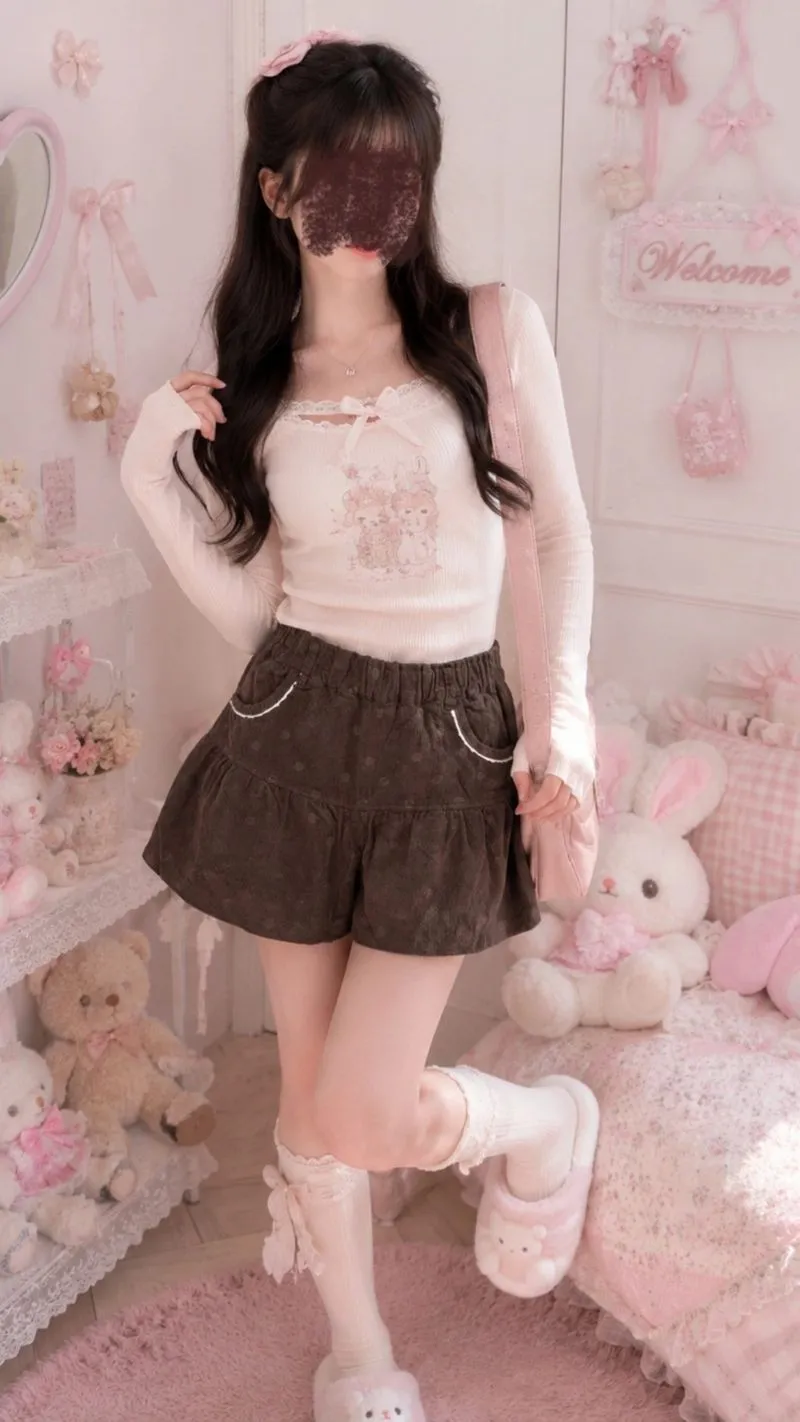 ♡Cordu Shorts Brown♡ photo 1