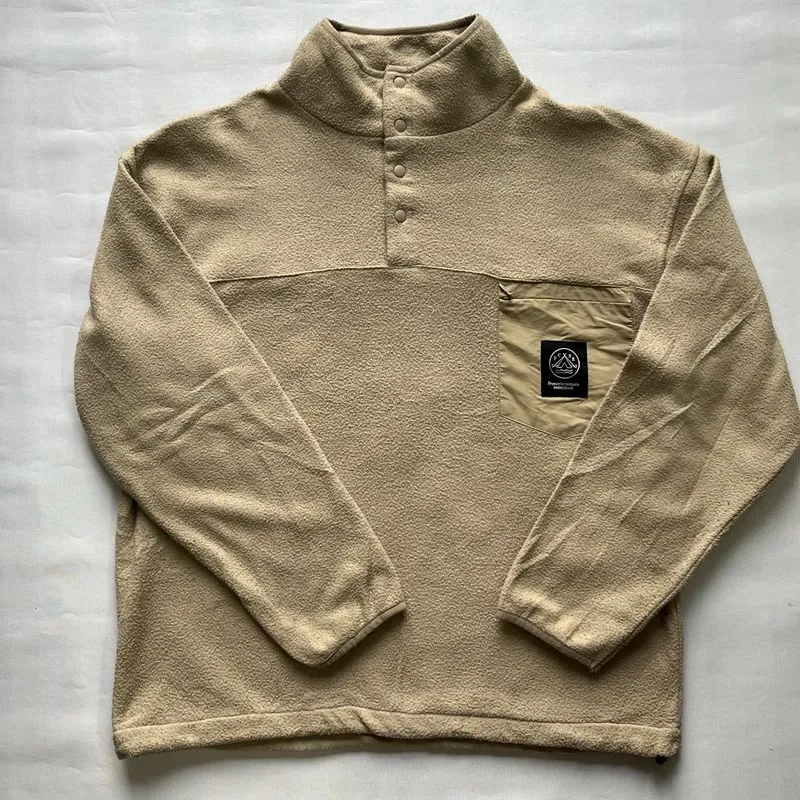 Ciao Panic Typy Half Button Up Brown Outdoor Pullover Fleece photo 1
