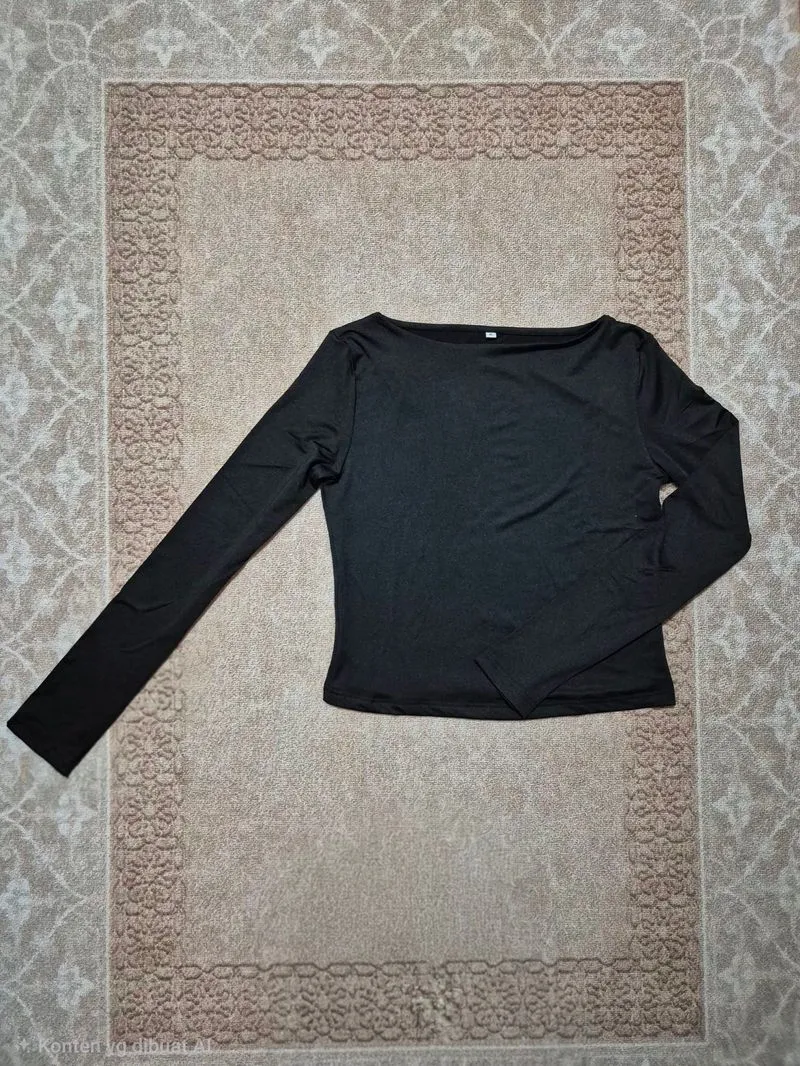 (NEW!!) 99K OUTLET BOAT NECK BLACK BASIC TOP photo 1