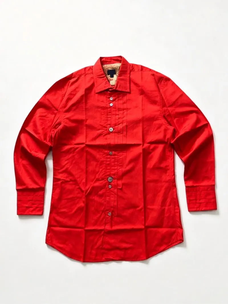 Kenzo homme rebuild unique button red shirt photo 1