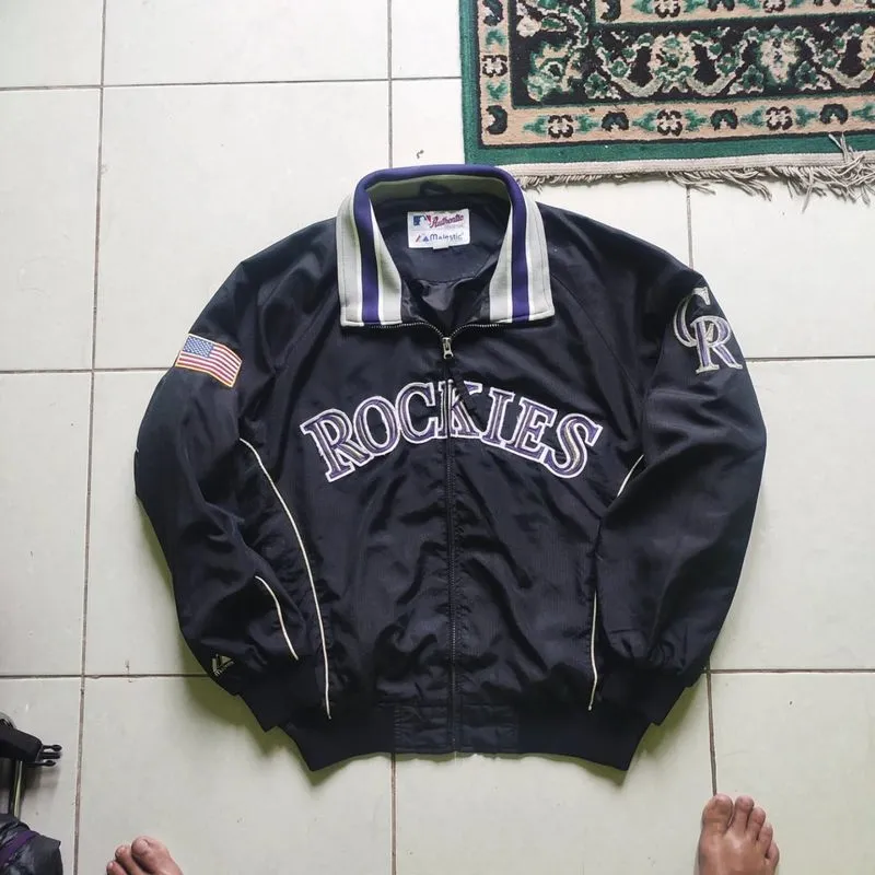 MLB Colorado rockies majestic authentic jacket - Preloved