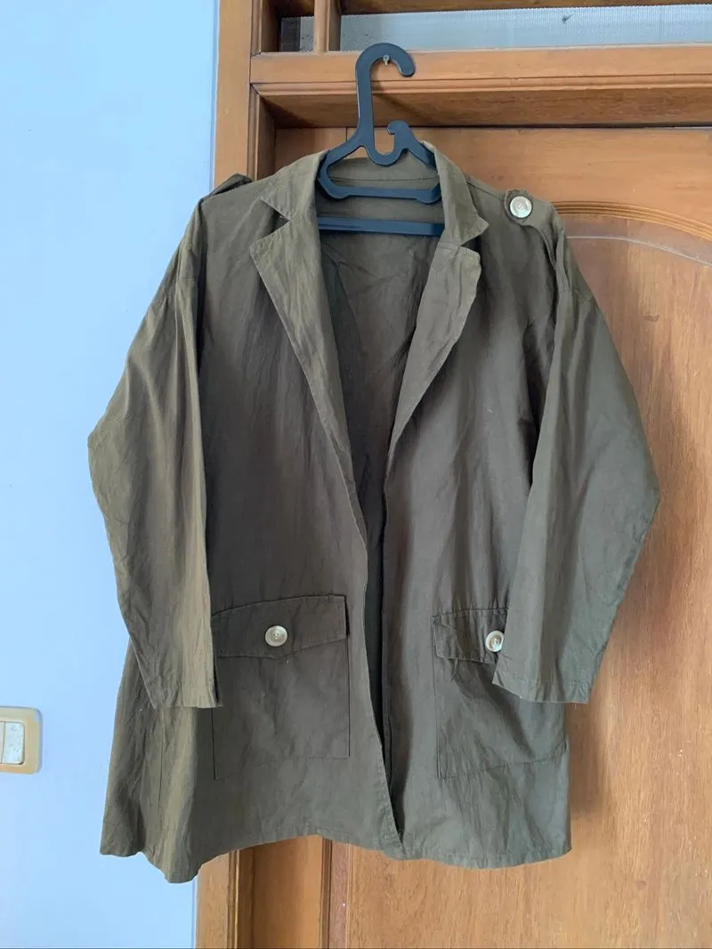 blazer army green pocket photo 1