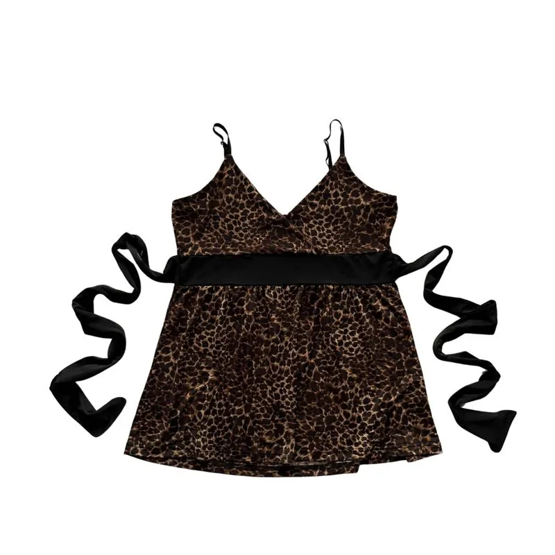 Vintage Y2K Cami top Wanita brown photo 1
