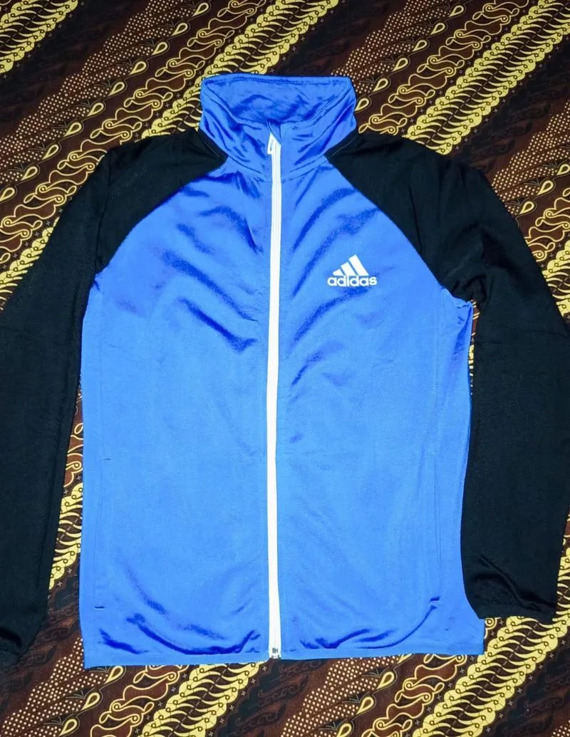 JAKET ADIDAS BLUE BLACK SZ S FIT M photo 1