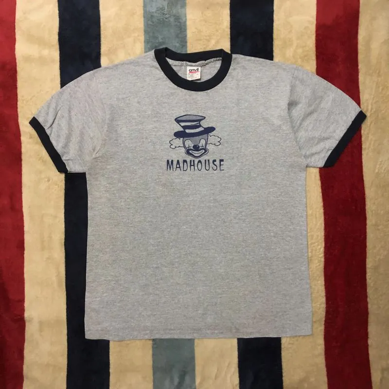 Vintage 90s MADHOUSE SIngle Stitch Ringer T-Shirt photo 1