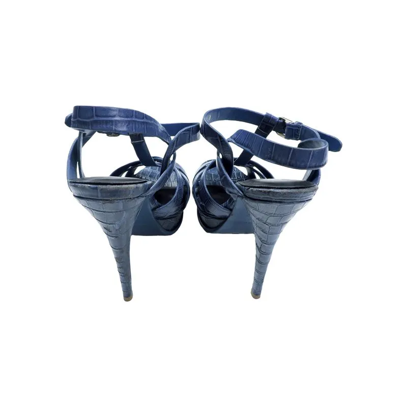 Yves Saint Laurent YSL Luxury Minimalist Heels Wanita blue Preloved