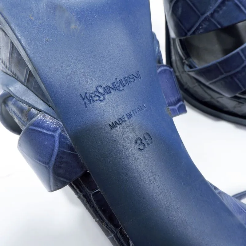 Yves Saint Laurent YSL Luxury Minimalist Heels Wanita blue - Main Image