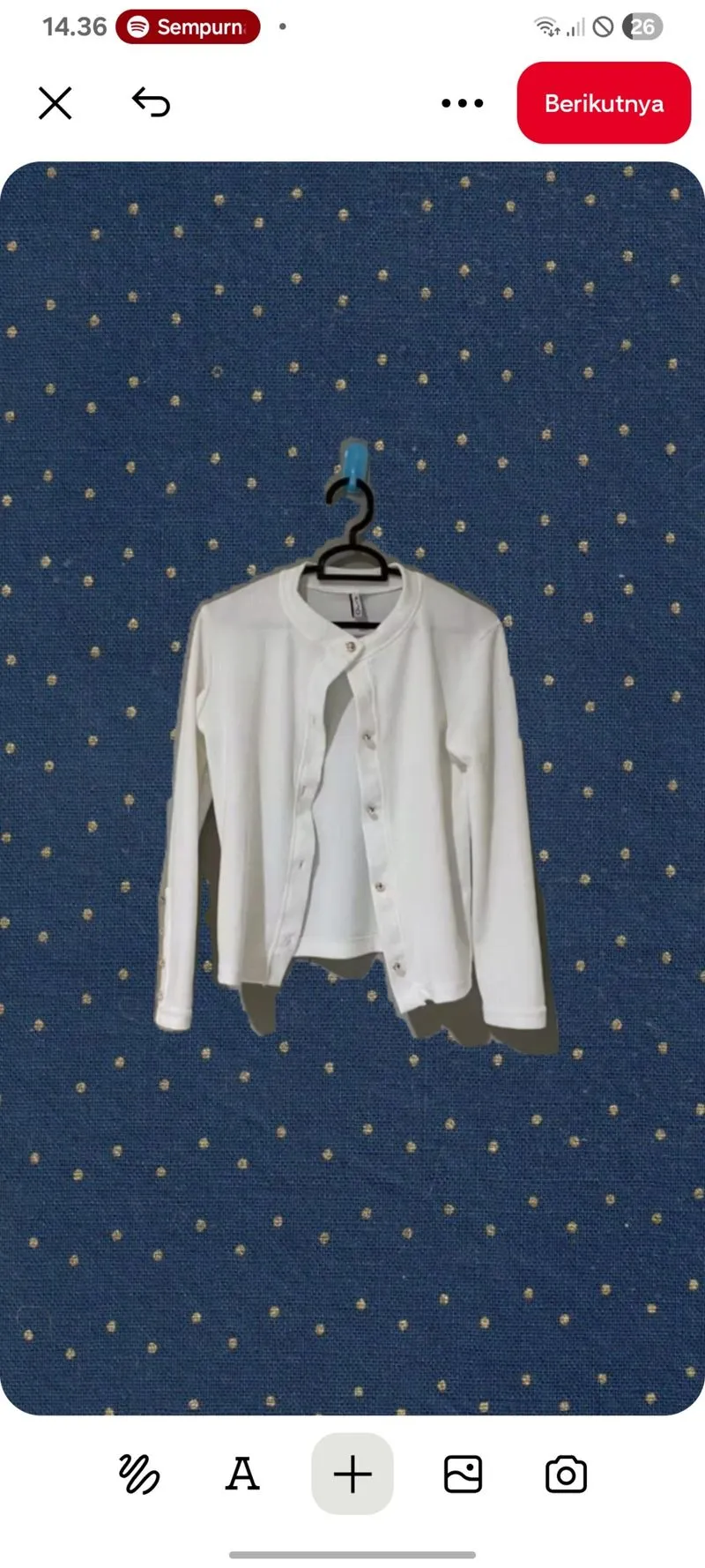 cardigan putih like new photo 1