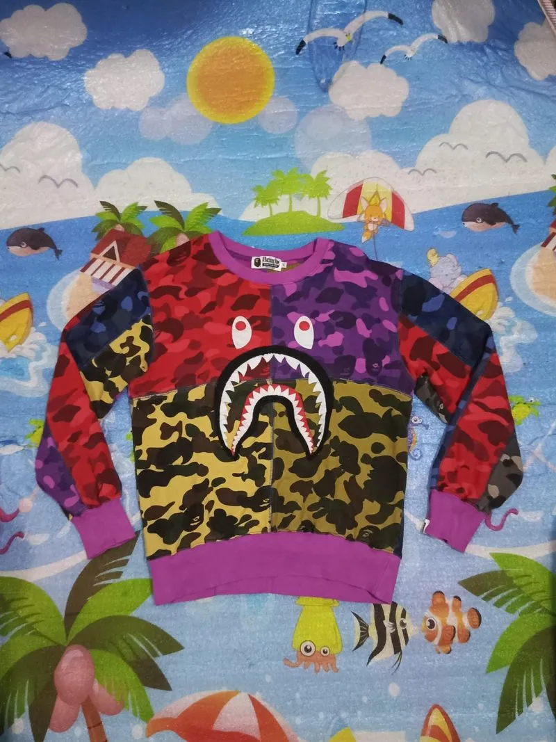 Bape Shark Crewneck Crazy Camo photo 1