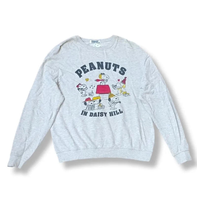 PEANUTS SNOOPY IN DAISY HILL GRAY CREWNECK | SWEATER | OUTER photo 1