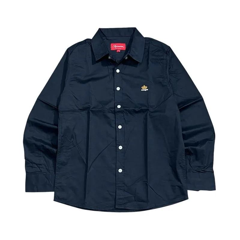 Supreme Crown Logo Shirt Dark Navy photo 1