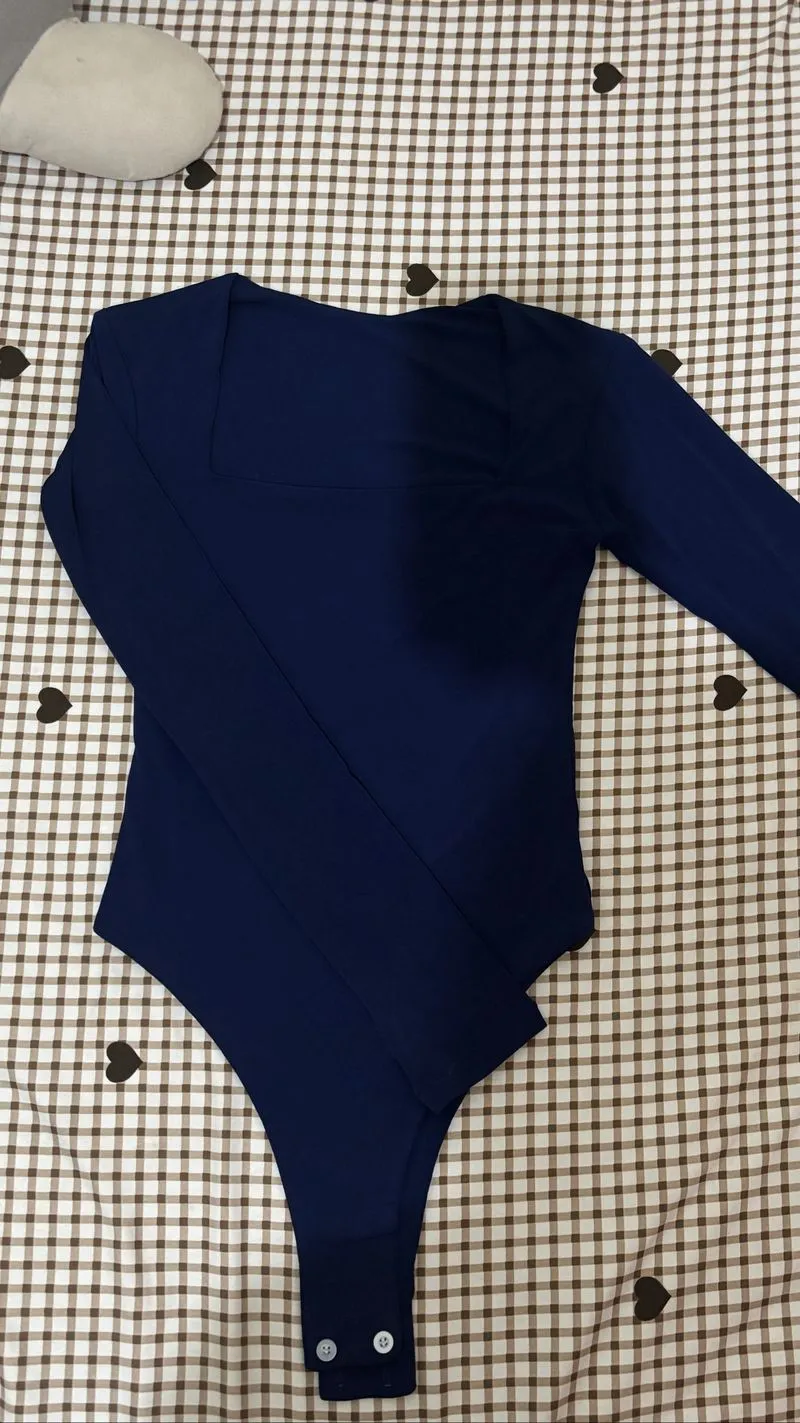 Bodysuits Navy fit body U neck photo 1