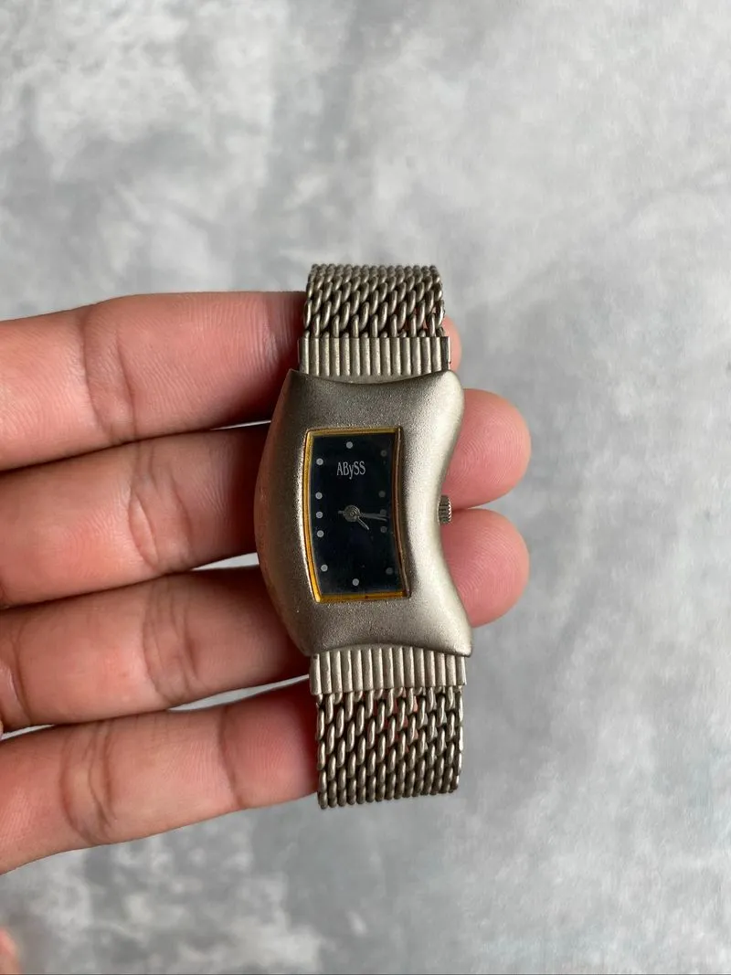 Vtg ABySS Curved Mess Watch photo 1