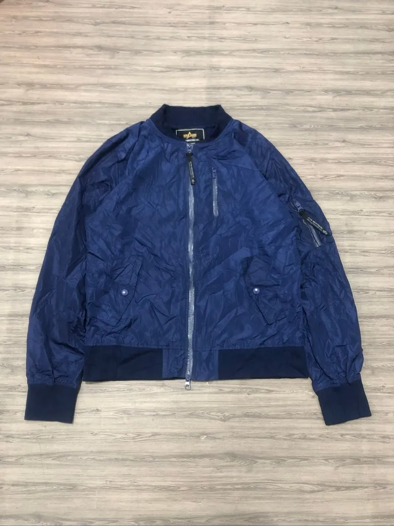 Alpha industries nylon bomber jacket photo 1