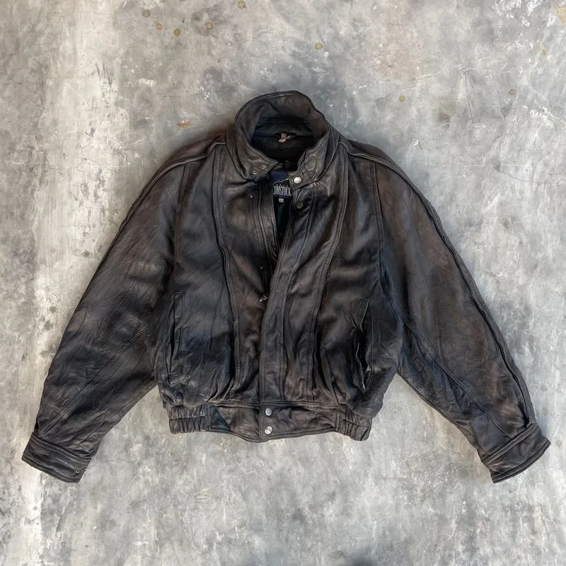 bober leather jacket boxy photo 1