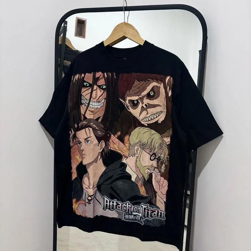 bootleg Kaos Anime Attack on Titan Full Print Oversize Unise photo 1
