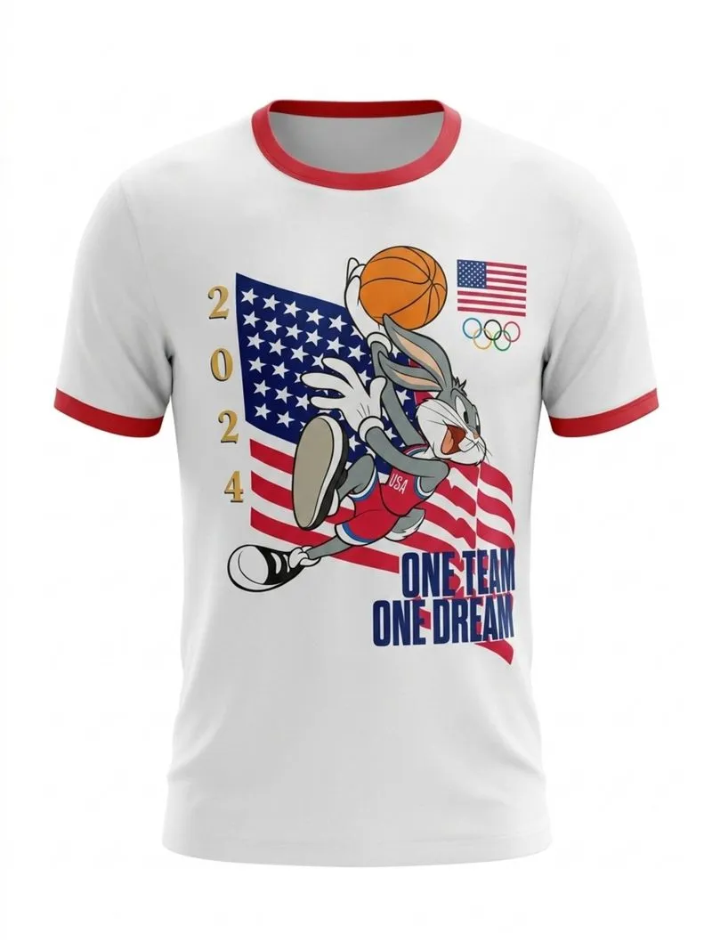 Kaos Looney Tunes x Bugs Bunny 2024 Olympics Team USA, Kaos  photo 1