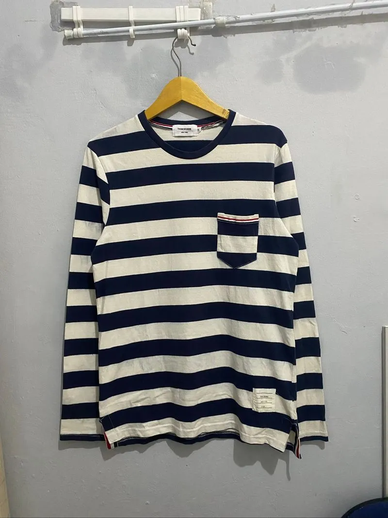Thom Browne Long Sleeve Salur Navy photo 1