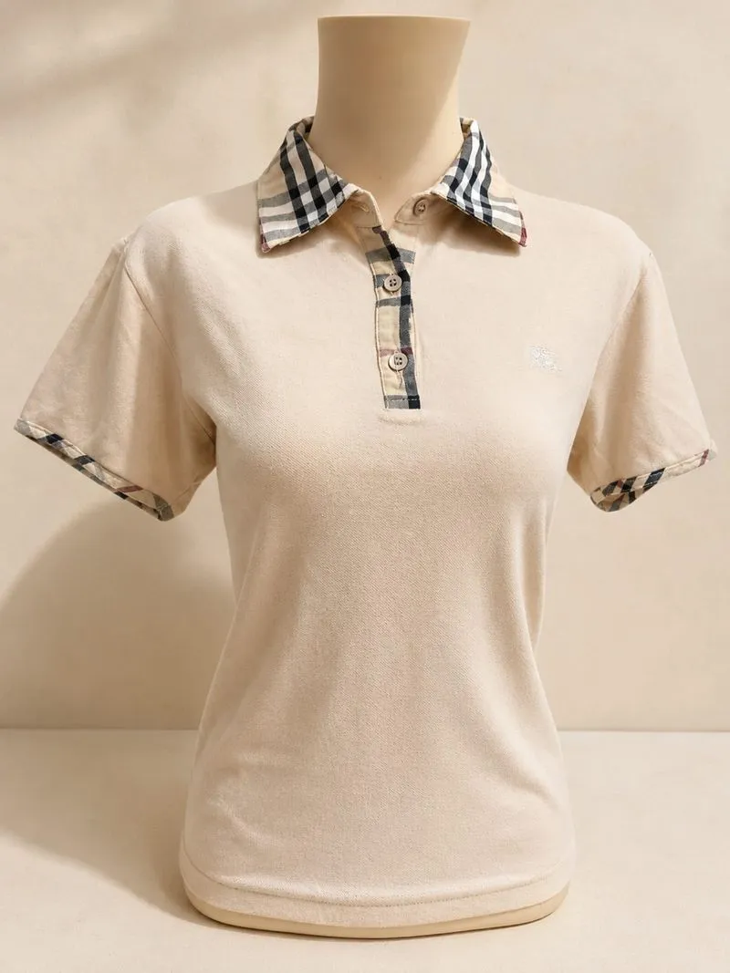 Burberry Style Nova Check Polo Cream Beige photo 1