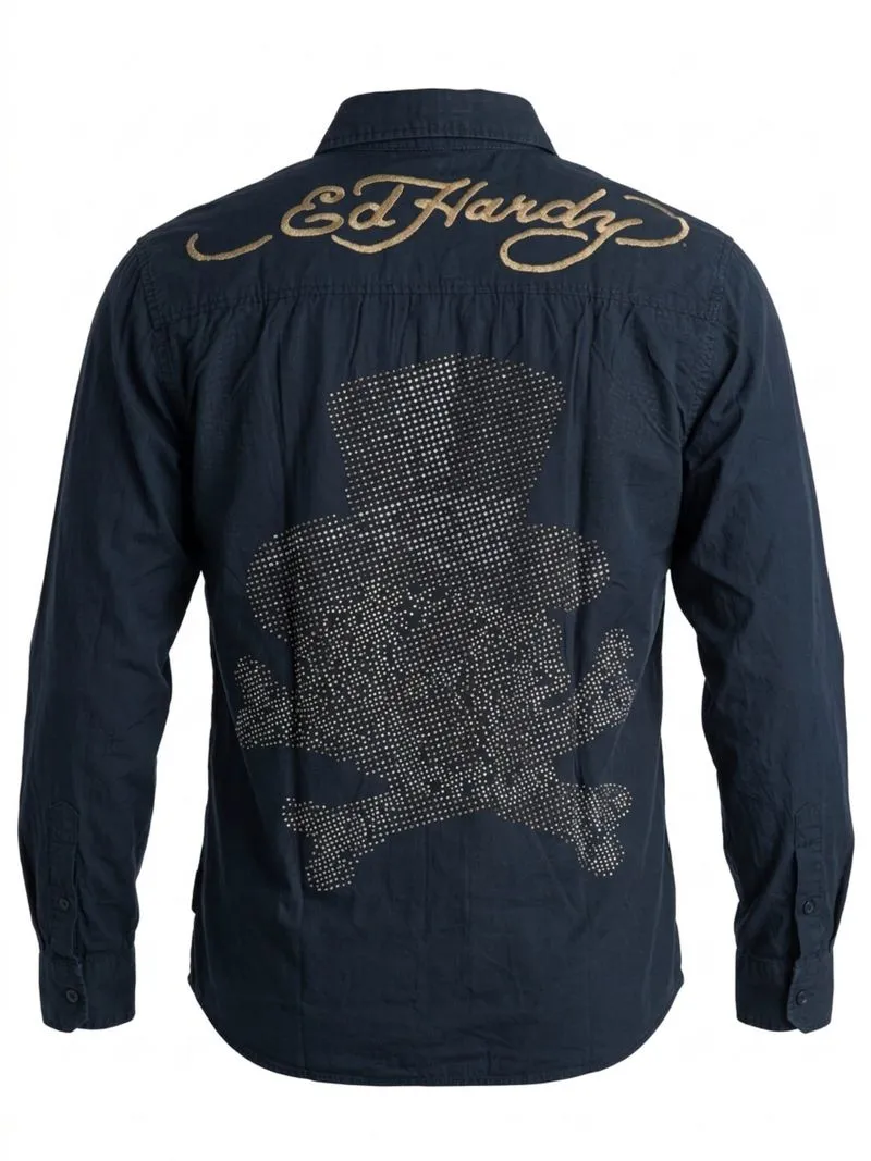 Kemeja Ed Hardy y2k, kemeja y2k, casual style, kemeja casual photo 1